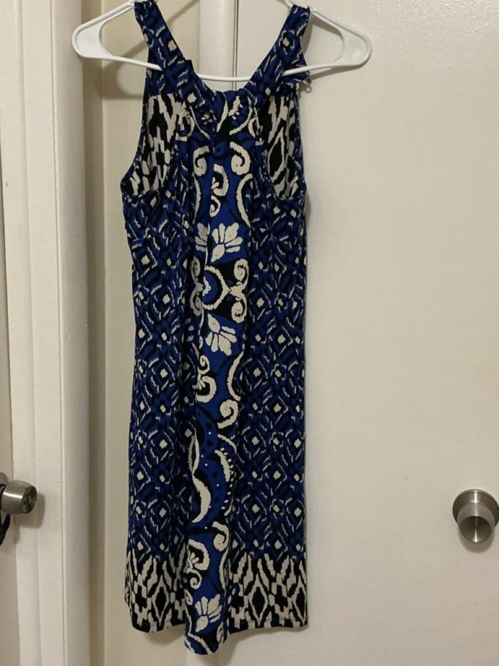 INC International Concepts Blue White Floral Maxi Dress, Size M